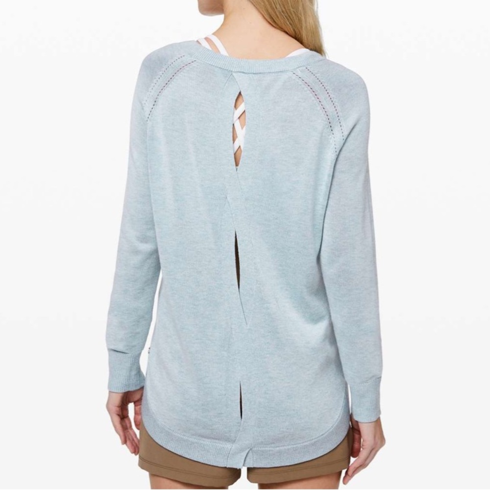 Lululemon Lead with Your Heart Sweater Heathered Starlight Blue 8